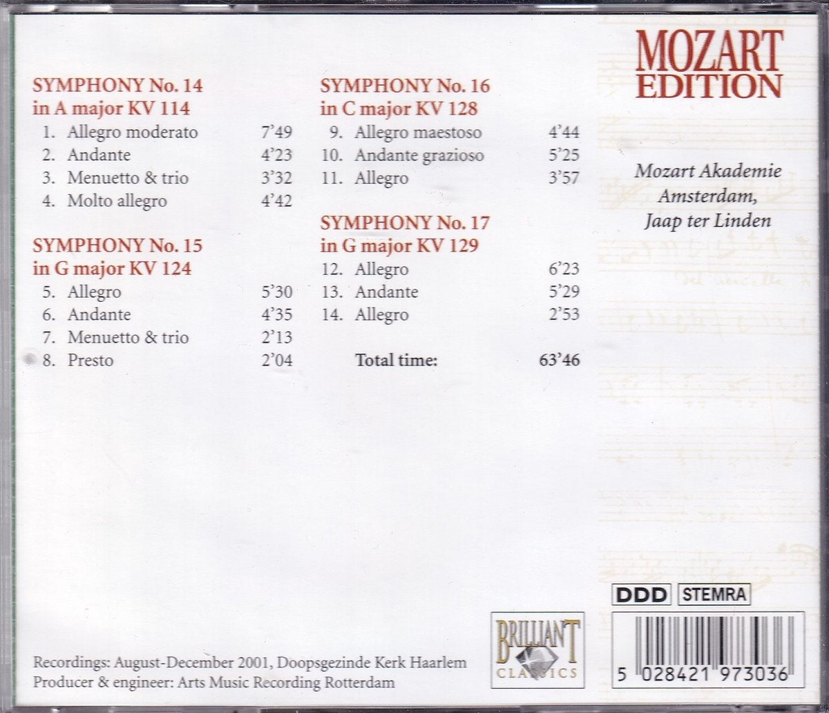 Wolfgang amadeus mozart – CD