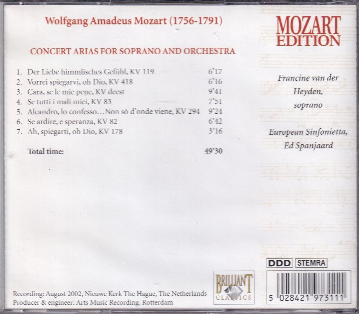 Mozart: concert arias, vol. 1 – CD