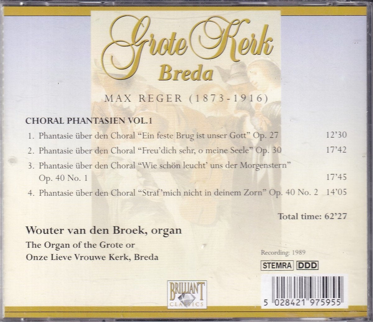 Grote kerk breda – max reger – wouter van den broek bespeelt het orgel van de grote of onze-lieve-vrouwekerk te breda – CD