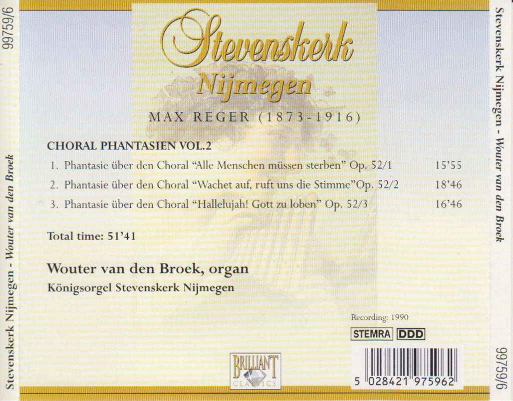Max reger (1873-1916) stevenskerk nijmegen – CD