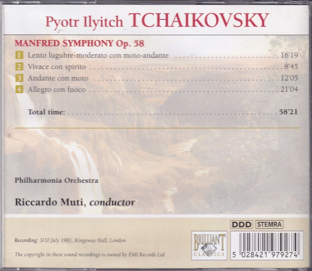 Tchaikovsky – manfred symphony – CD
