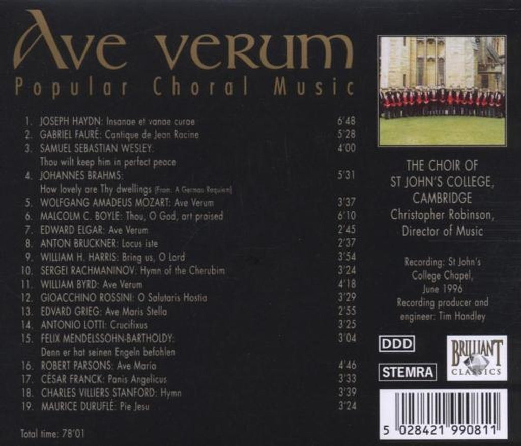 Various – ave verum, popular choral music – CD