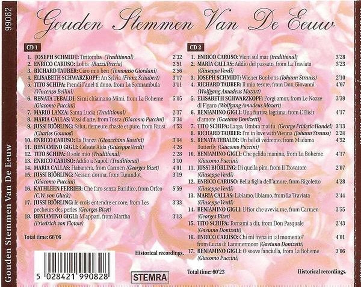 Gouden stemmen van de eeuw – CD