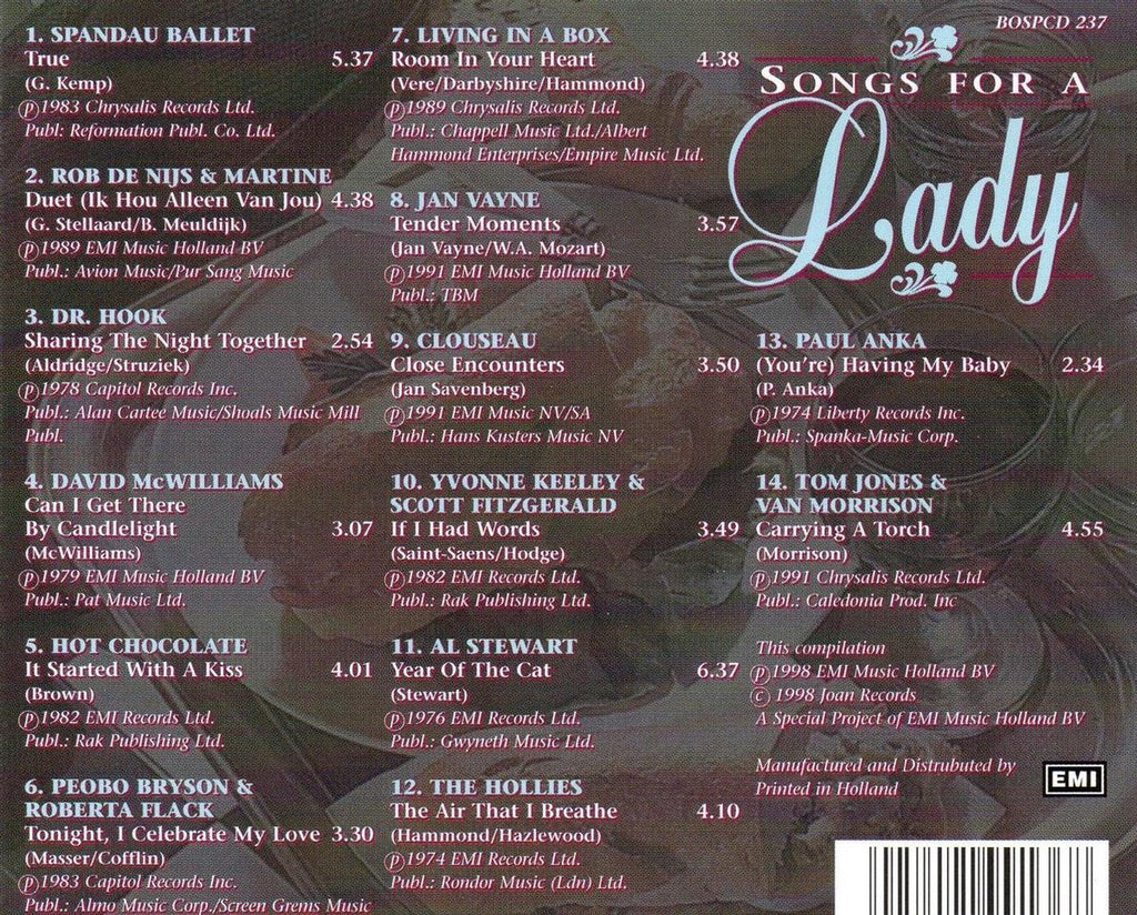Songs for a lady – CD