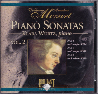 Wolfgang amadeus mozart – klára würtz ‎ – piano sonatas vol. 2 – CD