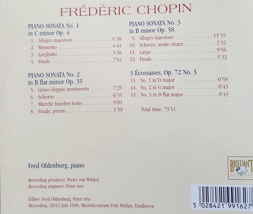 Chopin sonatas fred oldenburg – CD