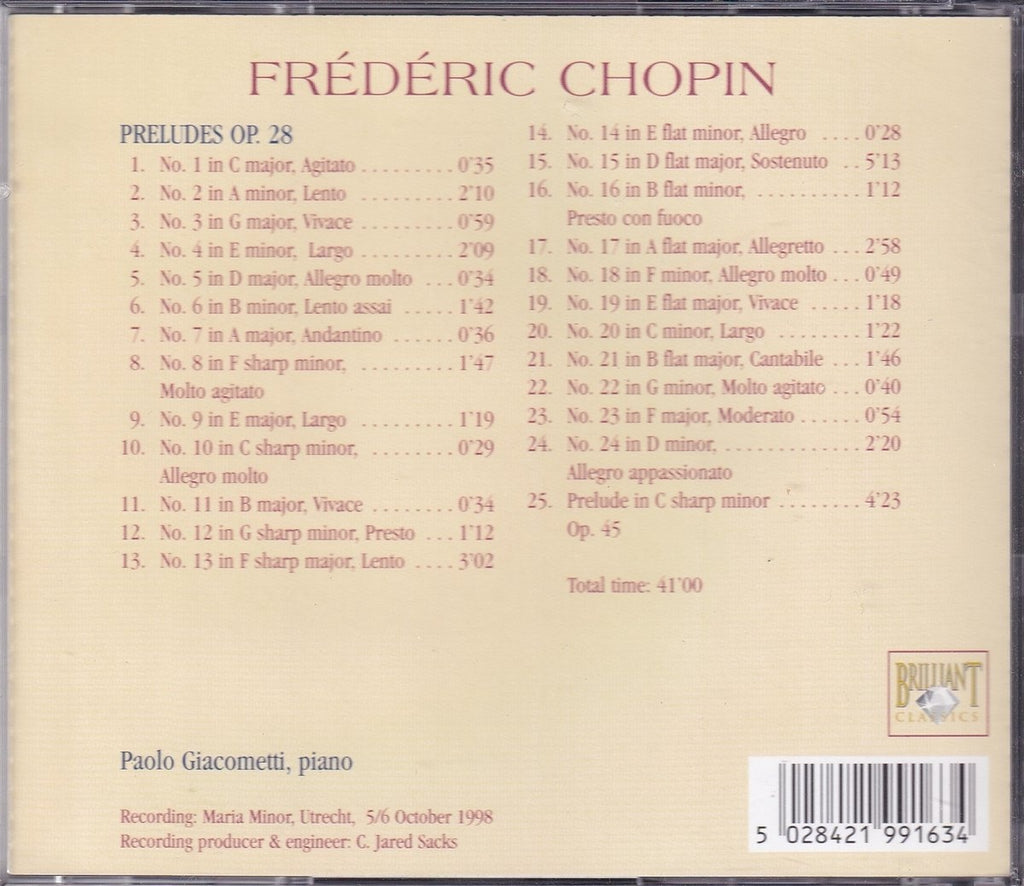 Chopin – preludes – CD