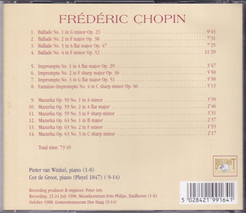 Chopin – ballades – impromptus – CD