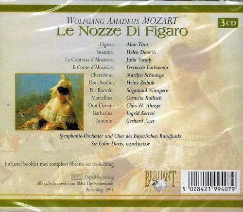 3-CD w.a. mozart – le nozze di figaro – sir colin davis – donath – titus – varady