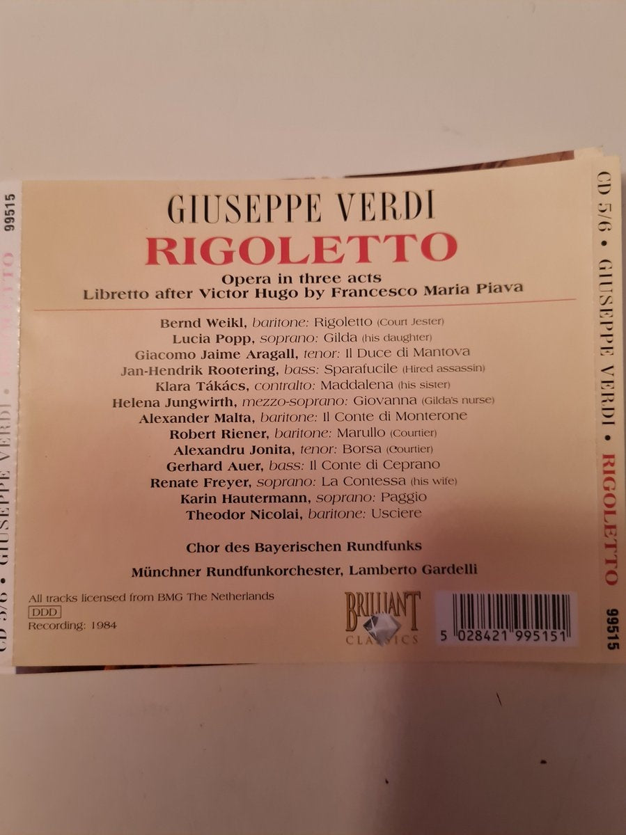 G. verdi – rigoletto – CD