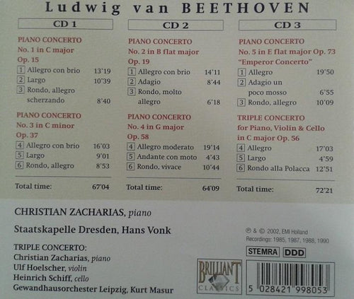 Beethoven: piano concertos – triple concerto – CD