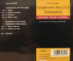 Symphonies no 5 & no 8 unfinished – franz schubert – slovak philharmonic orchestra o.l.v. zdenek koster – CD