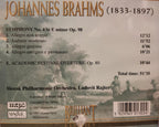 Johannes brahms symphony no. 4 – academic festival overture – slovac philharmonic orchestra ludovit rajter – CD