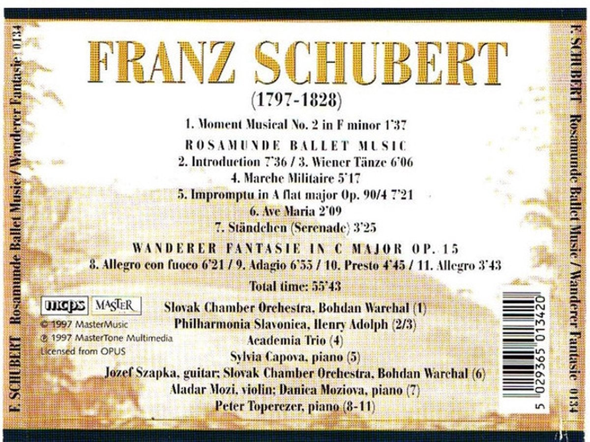 Rosamunde ballet music – wanderer fantasie – CD