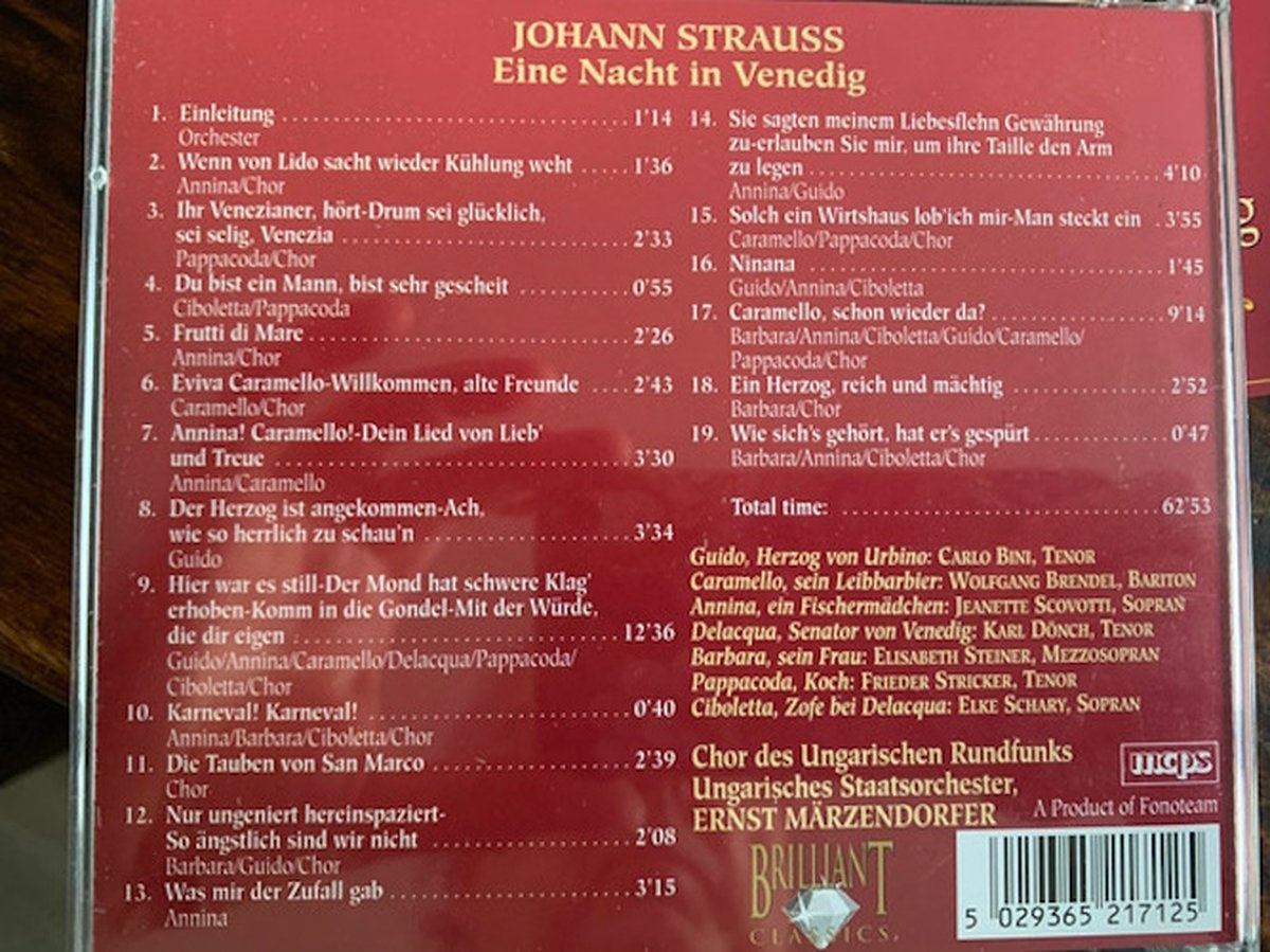 Strauss: eine nacht in venedig (highlights) – CD