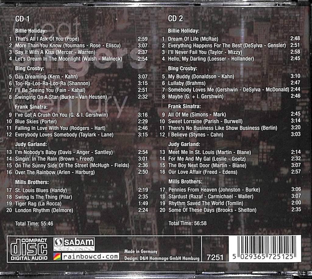 Great singers of the century – CD
