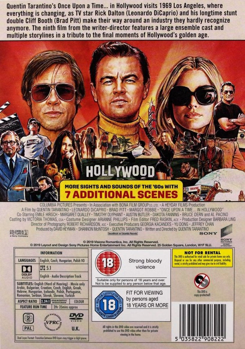 Once upon a time in hollywood – DVD