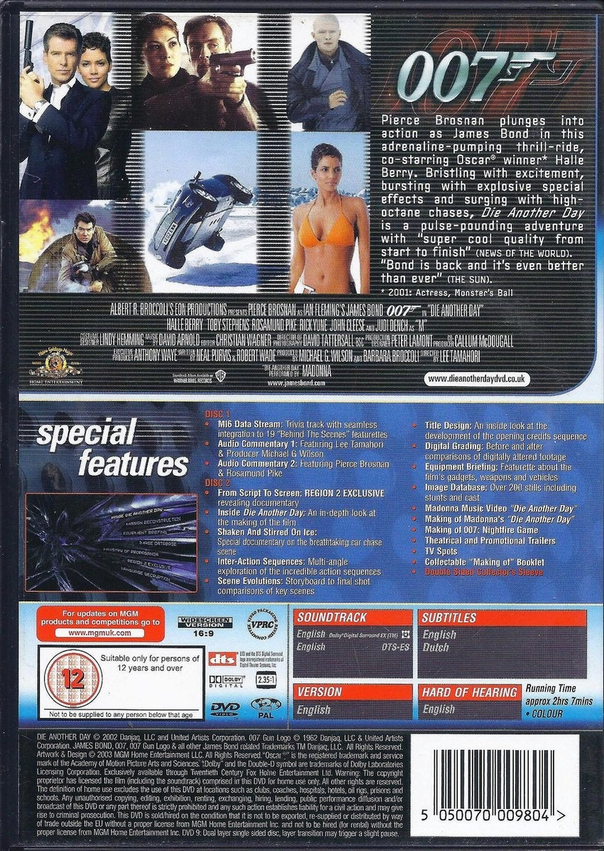 Speelfilm – die another day – DVD