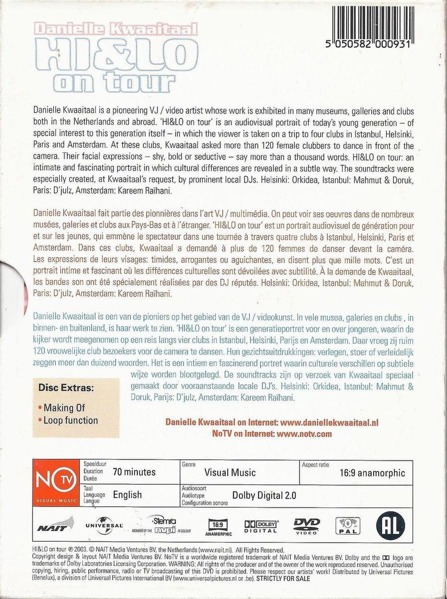 Notv – danielle kwaaitaal – DVD