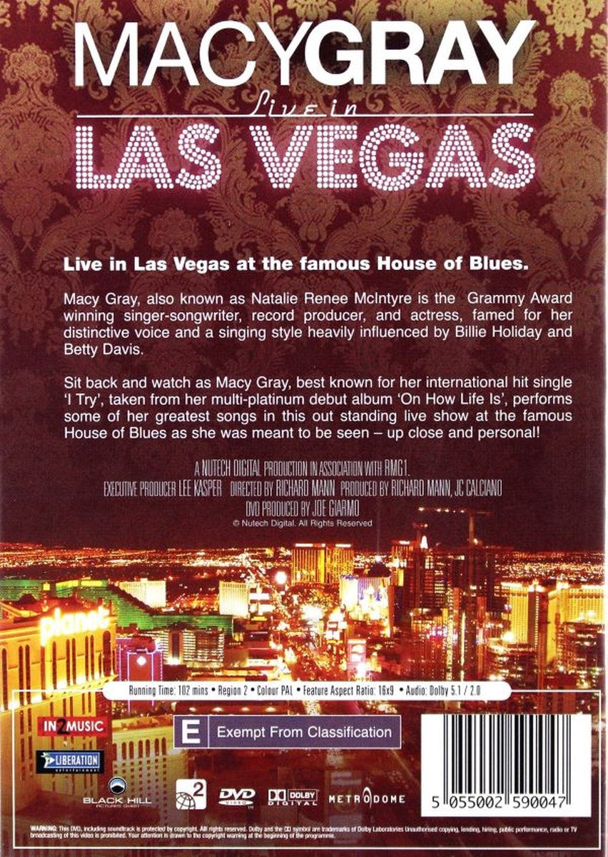 Macy gray – live in las vegas (DVD)