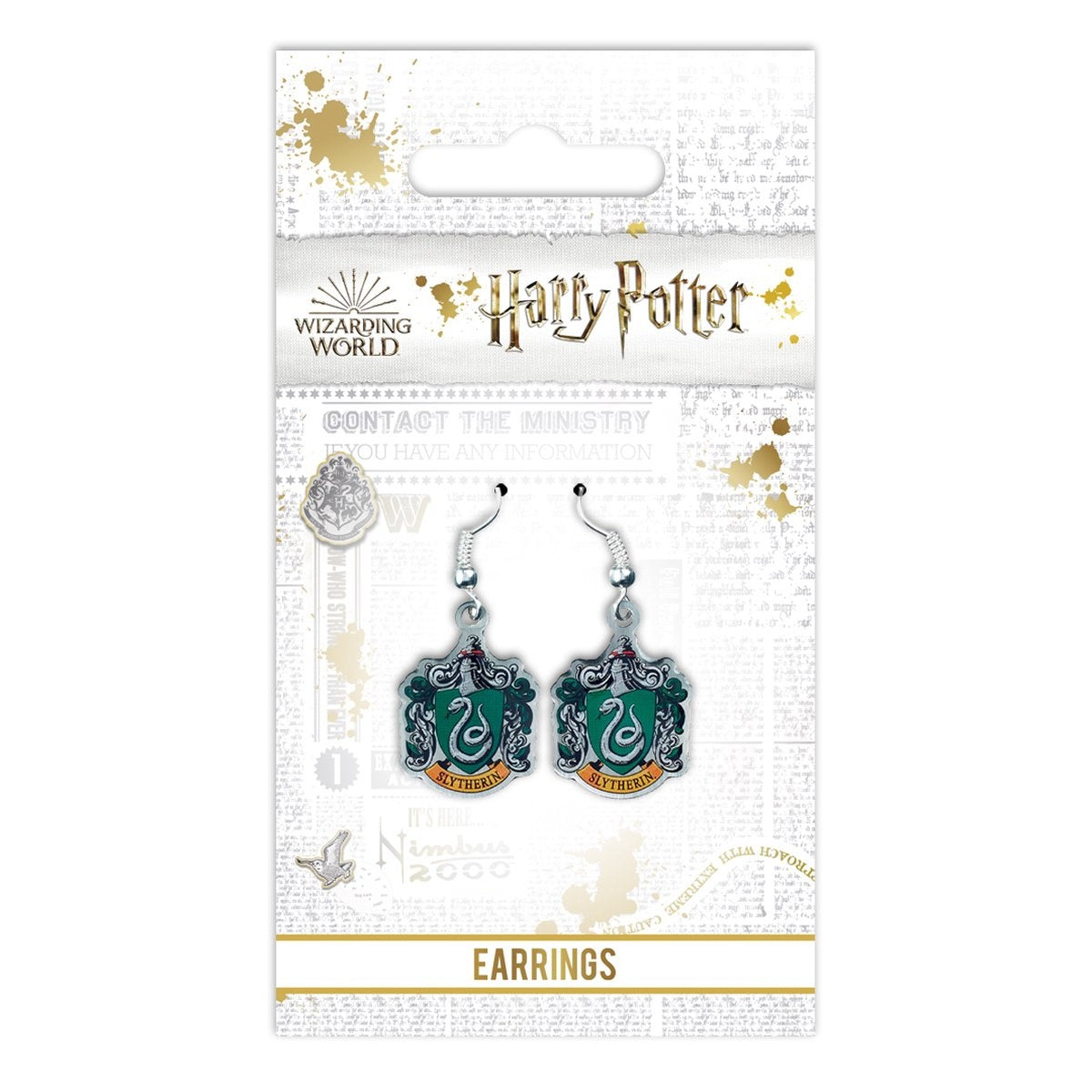 The Carat Shop Harry Potter schild hanger oorbellen – Slytherin