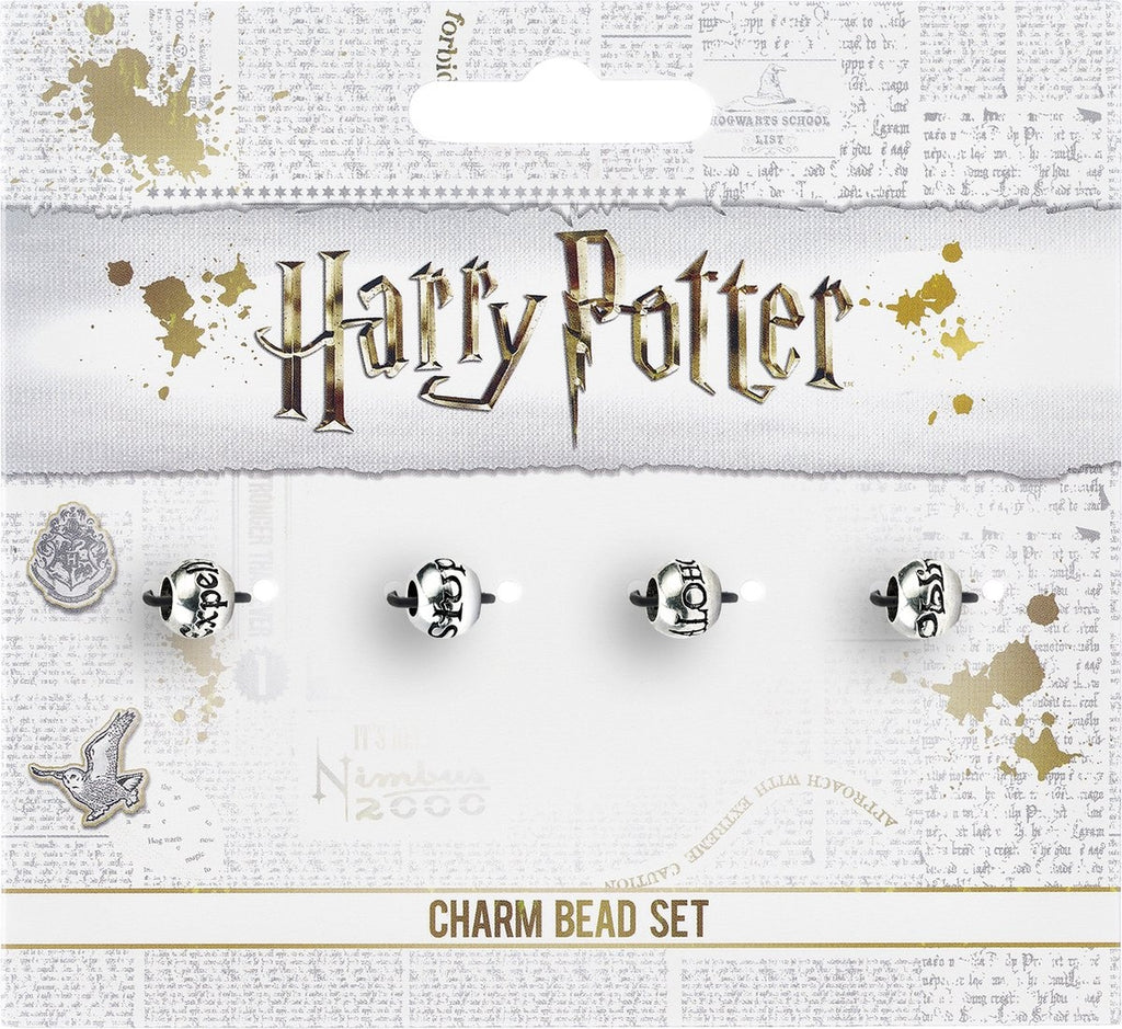 Harry Potter – spreukenkralen bedel set voor bedelarmband – zilver – 4 stuks