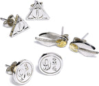 The Carat Shop – Harry Potter deadly hallows – golden snitch – platform 9 3/4 oorbellen