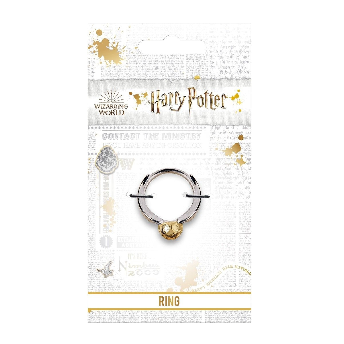 The Carat Shop Harry Potter Golden Snitch ring – S