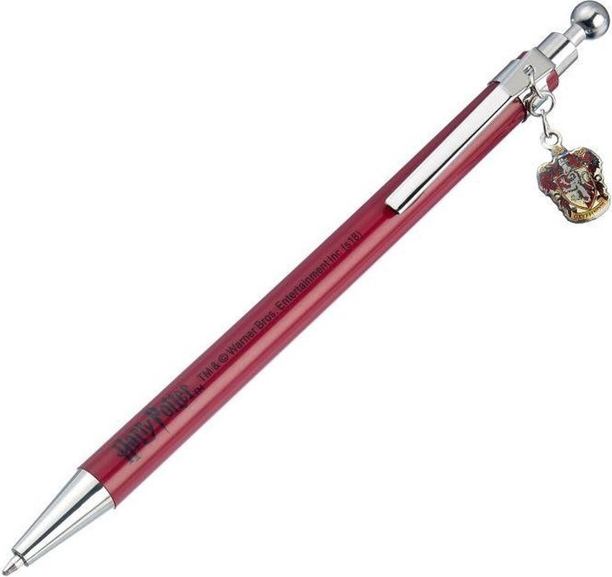 The Carat Shop – Harry Potter – pen met gryffindor wapenschild bedel – rood en zilver