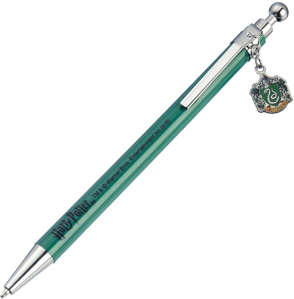 The Carat Shop – Harry Potter – pen met slytherin wapenschild bedel – groen en zilver