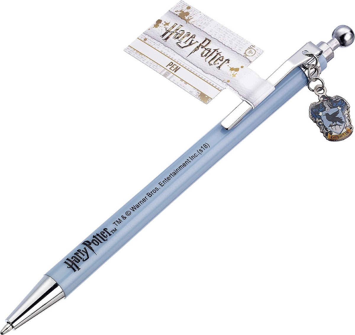 The Carat Shop – Harry Potter – pen met ravenclaw bedel – zilver en blauw