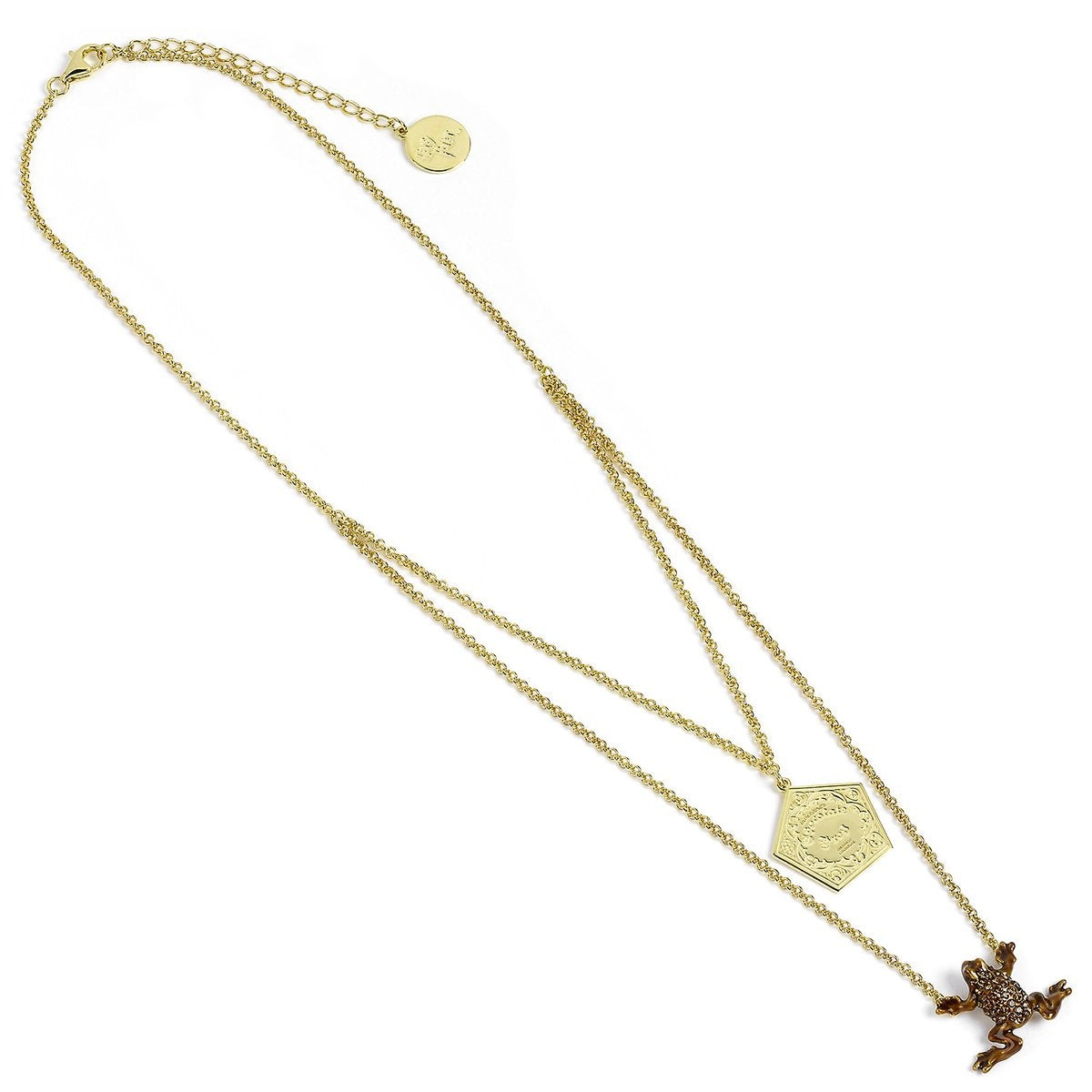 The Carat Shop – Harry Potter sterling zilver goudkleurig chocolade kikker ketting versierd met kristallen