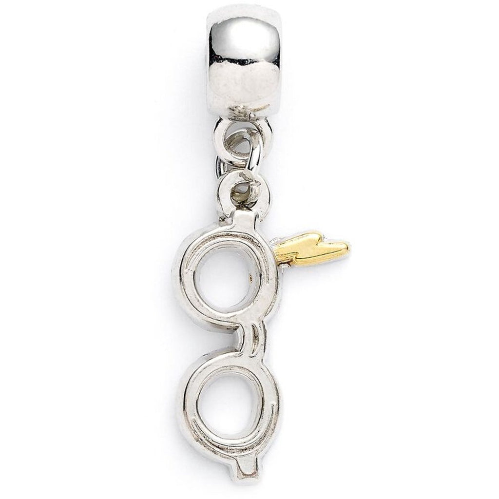 The Carat Shop – Harry Potter glasses slider charm – bliksemschicht en bril slider bedel – zilverkleurig
