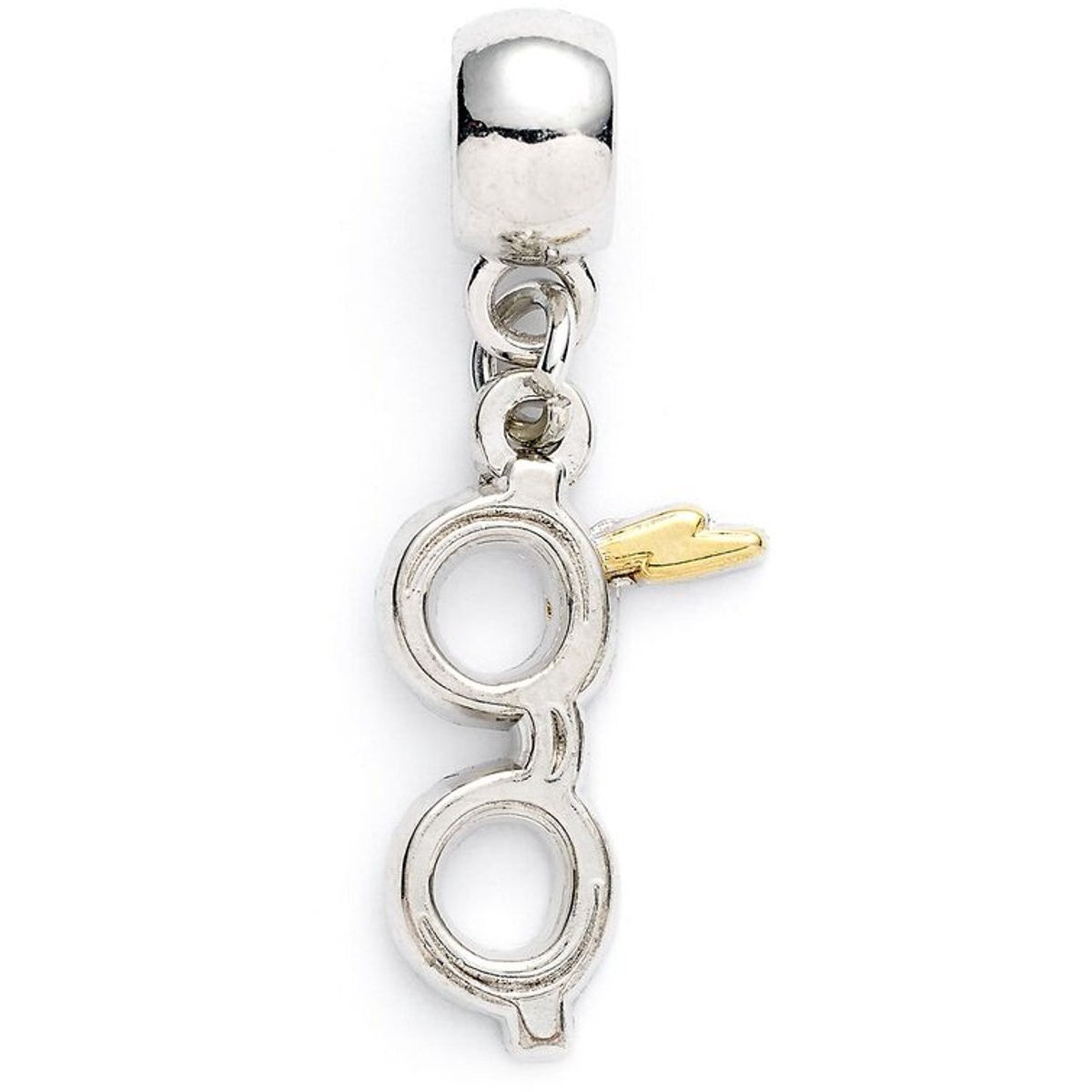 The Carat Shop – Harry Potter glasses slider charm – bliksemschicht en bril slider bedel – zilverkleurig