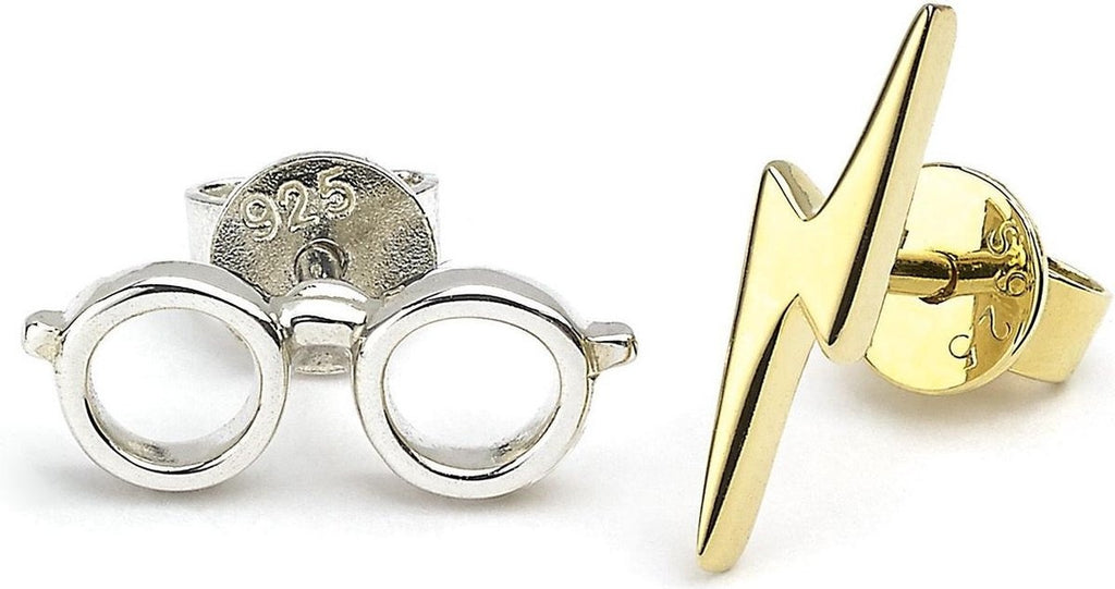 The Carat Shop – Harry Potter sterling zilveren oorbellen met bliksemschicht en bril