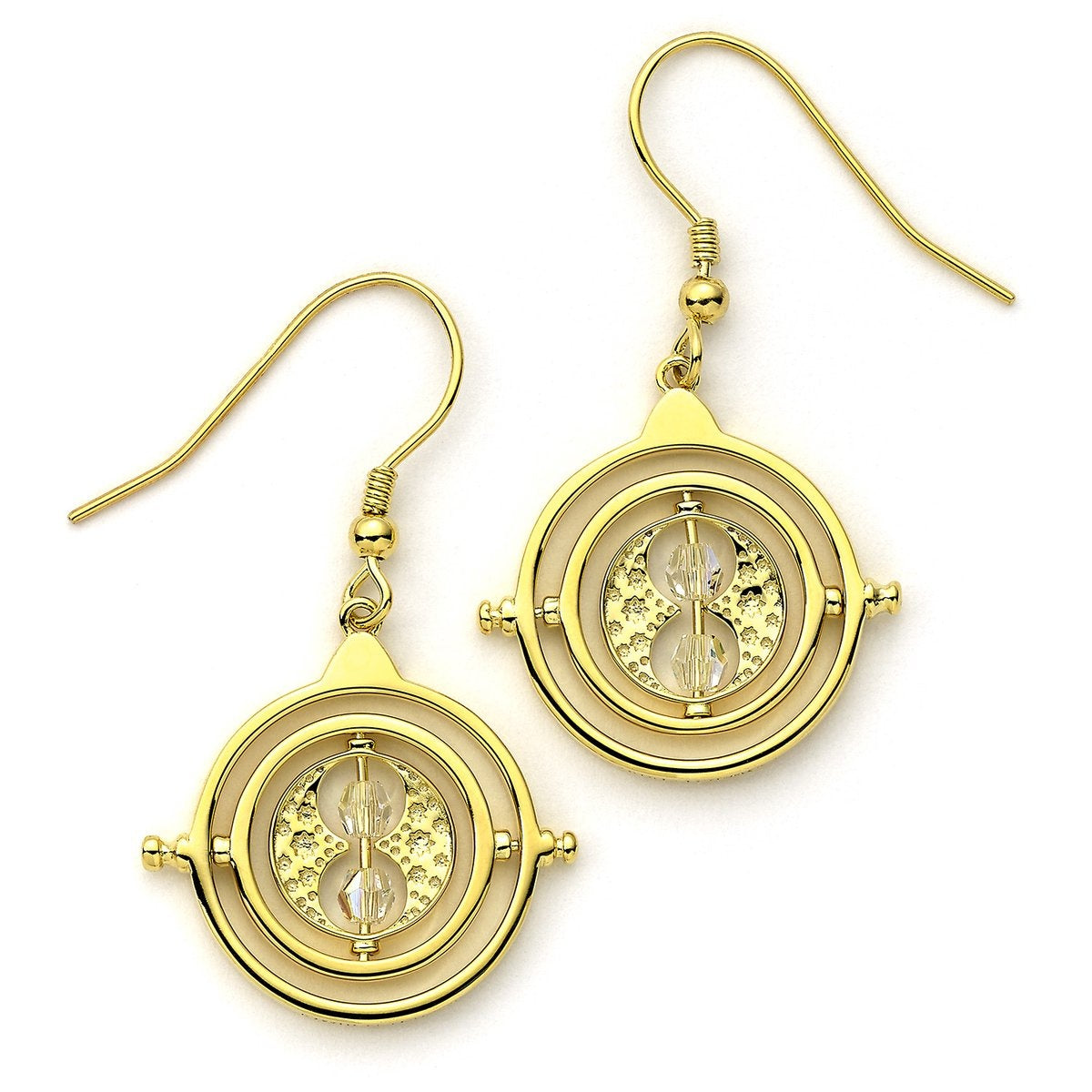 The Carat Shop – Harry Potter vergulde time turner – tijd terugdraaier met swarovski kristallen – oorbellen