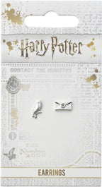 The Carat Shop – Harry Potter – hedwig uil en brief oorknopjes – oorbellen – zilverkleurig