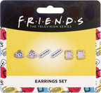 The Carat Shop – friends tv show – set van 3 oorbellen – frame – koffie kopje – friends logo