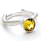 The Carat Shop – Harry Potter golden snitch zilveren ring met kristallen elementen medium – maat m