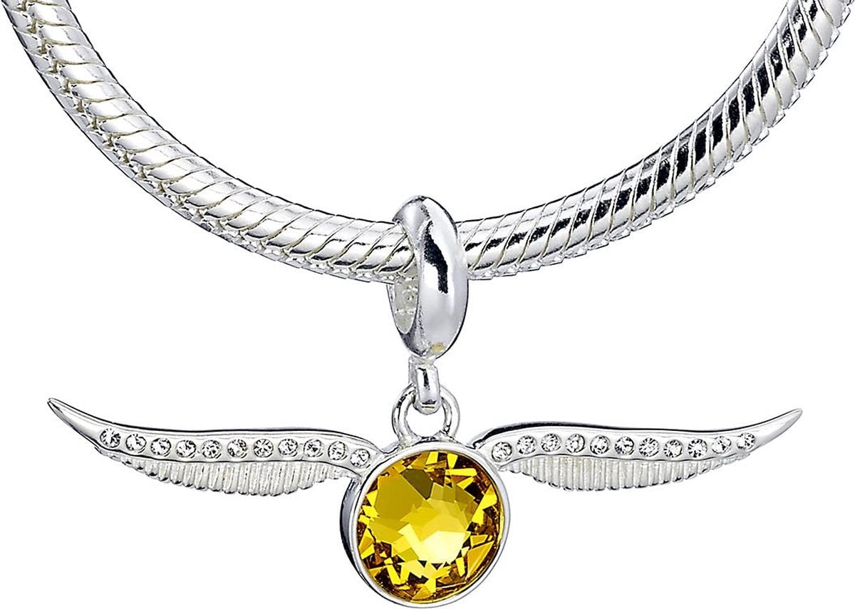 The Carat Shop – Harry Potter sterling zilver golden snitch – gouden snaai schuif bedel met kristallen elementen