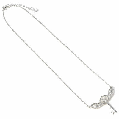 Harry Potter sterling silver flying key necklace with crystal