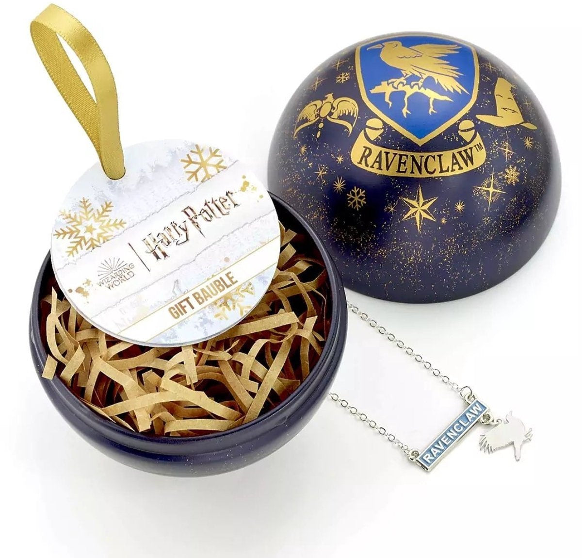 The Carat Shop Harry Potter kerstbal met ketting – Ravenclaw