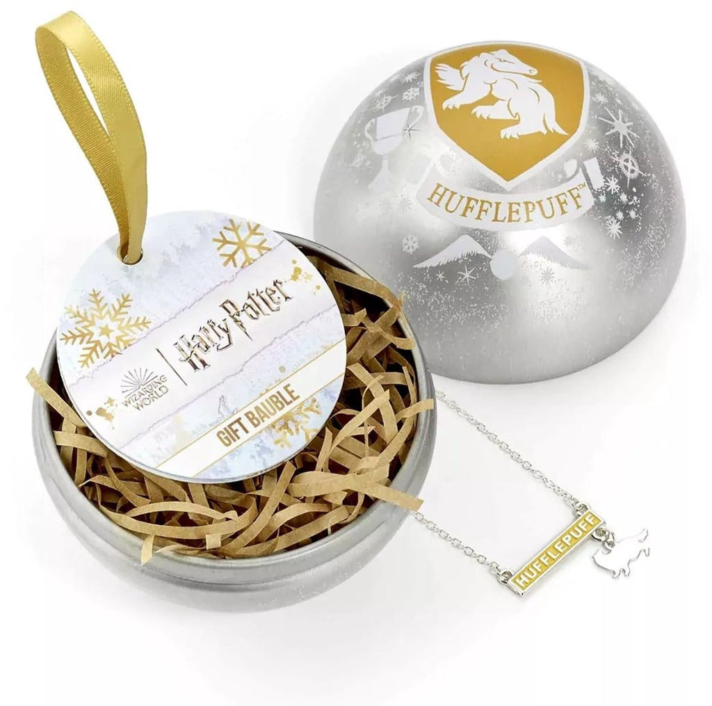 The Carat Shop Harry Potter kerstbal met ketting – Hufflepuff