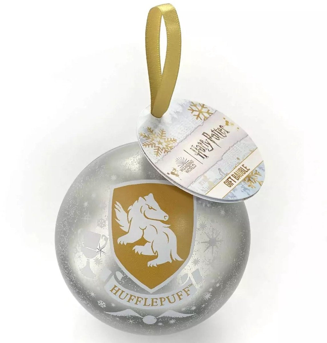 The Carat Shop Harry Potter kerstbal met ketting – Hufflepuff