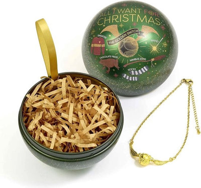 The Carat Shop – Harry Potter golden snitch – gouden snaai kerstbal – cadeaubal met armband
