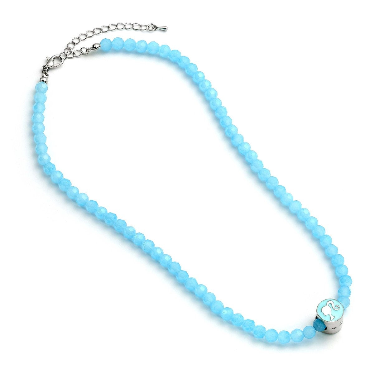 The Carat Shop – barbie blauwe kraal ketting met ronde barbie kraal charme