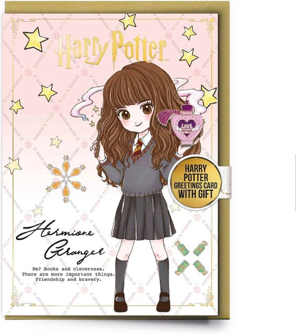 The Carat Shop – Harry Potter – hermione karaktergroetkaart met pinbadge
