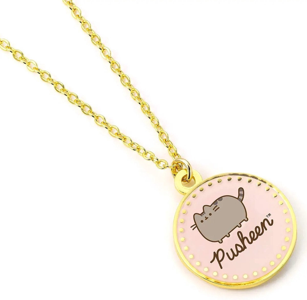 The Carat Shop – pusheen de kat roze naam ketting