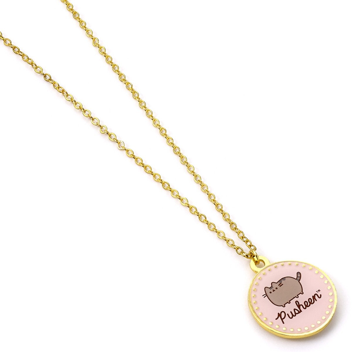 The Carat Shop – pusheen de kat roze naam ketting