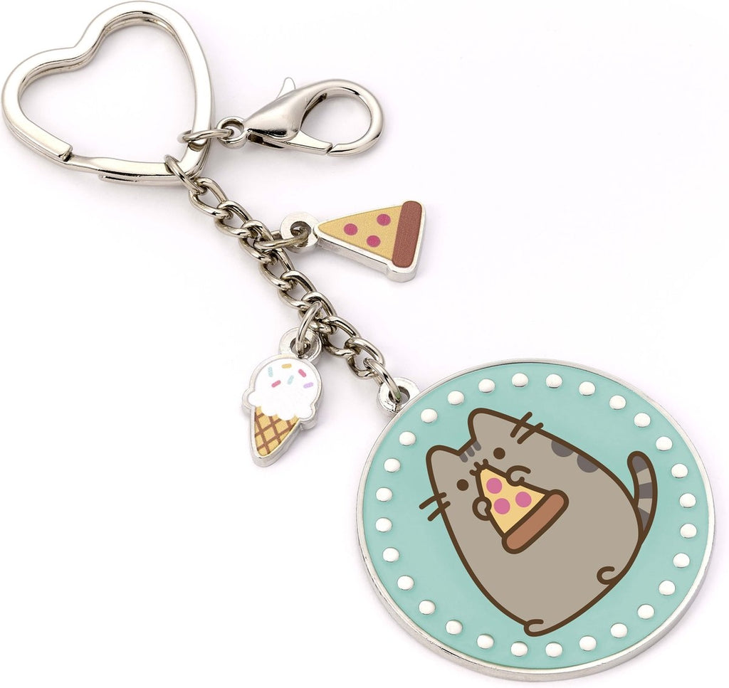 The Carat Shop – pusheen pizza sleutelhanger met mini ‑ bedels – zilverkleurig